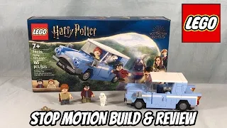 Lego Harry Potter 76424 Flying Ford Anglia STOP MOTION BUILD & REVIEW