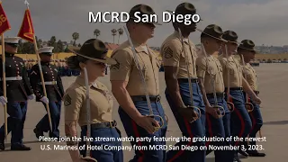 Hotel Company Graduation at MCRD San Diego on November 3, 2023