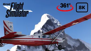 MSFS [8K|360°] - Matterhorn: Iconic Swiss Mountain (Pilatus PC-6 by Blackbird)