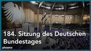 184. Sitzung des Deutschen Bundestages