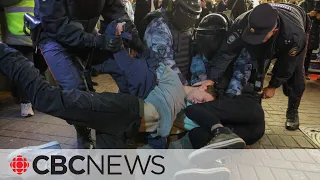Russian human rights group says anti-mobilization protests held in 38 cities