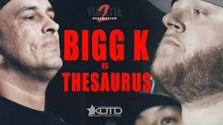 KOTD - Rap Battle - Bigg K vs The Saurus