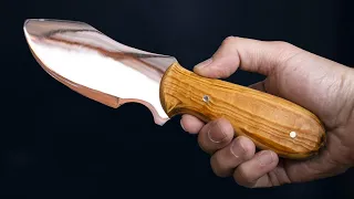 Making the COPPERHEAD Fulltang Hunting Knife