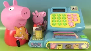 Peppa Pig Fait les Courses Jouet Caisse Enregistreuse et Mallette d'Activités