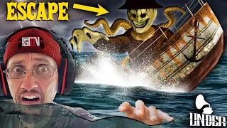 ESCAPE the Haunted TITANIC Sinking Ship! FGTEEV goes UNDER the SEA