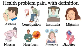 Body Health Problems | Illness Body Pain Vocabulary | English Vocabulary Verbs | #verbsinenglish