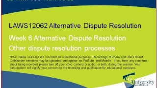 LAWS12062_7 Alternative Dispute Resolution.