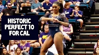 Emjae Frazier scores Historic PERFECT 10 on floor for Cal Gymnastics 2023