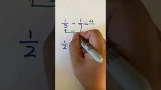 Fractions Tricks | How to subtract fractions | fraction subtraction #fraction #fractions #shorts