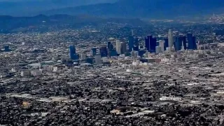 What does downtown Los Angeles  look like from above?