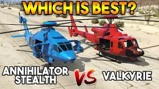 GTA 5 ONLINE : ANNIHILATOR STEALTH VS VALKYRIE (WHICH IS BEST HELICOPTER?)