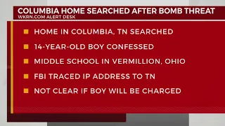 Middle Tennessee home searched after bomb threat at Ohio school