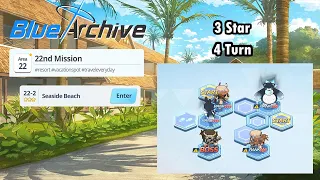 Blue Archive Global - Story Stage Normal 22-2 (3 Star & 4 Turn Clear)