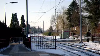 Dutch Railroad Crossing/ Level Crossing/ Bahnübergang/ Spoorwegovergang Houthem- St. Gerlach