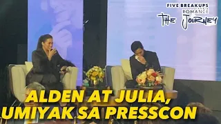 [FULL] BUONG DETALYE BAKIT UMIYAK SINA ALDEN RICHARDS AT JULIA MONTES SA PRESSCON NG 5BAAR