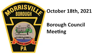 Borough Council Meeting - 18 October 2021