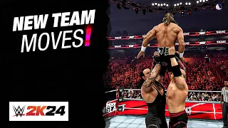 WWE 2K24: All NEW❗Tag team finishers (animations)