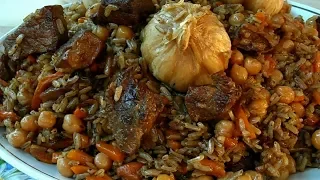 Очень вкусный плов на костре из риса девзира, пальчики оближешь!