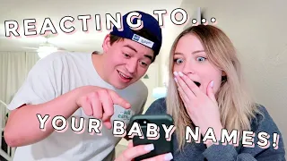 REACTING TO YOUR BABY NAME IDEAS... & VLOG!