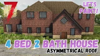 Building A 4 Bed 2 Bath House With An Asymmetrical Roof In 7 Days To Die