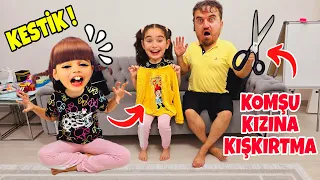 ELİF KOMŞU KIZININ ELBİSESİNİ KESTİ !! PELİNSU ÇILDIRDI!! بابا جاب لي بالون - جنى مقداد | طيور بيبي