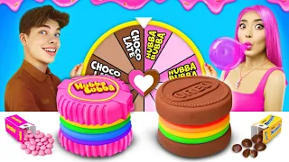 Mukbang GIANT Hubba Bubba VS Chocolate Food | Challenge with Bubble Gum & Sweets by RATATA CHALLENGE