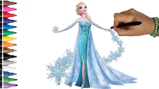 How To Draw Frozen Elsa Anna Olaf Kristoff Hans Sven | Step By Step Tutorial (Draw & Color)