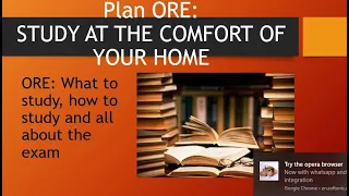 ORE PART 1: How to study and whats it about