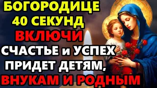 ВКЛЮЧИ 40 секунд! СЧАСТЬЕ И УСПЕХ ПРИДЕТ ДЕТЯМ, ВНУКАМ И ВСЕМ РОДНЫМ! Молитва Богородице