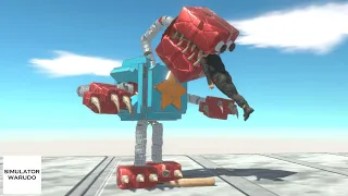 Boxy Boo vs ALL UNITS on Wobbly Building Animal Revolt Battle Simulator
