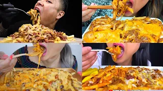 ASMR Chili Cheese Fries MUKBANG COMPILATION