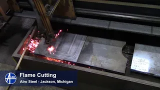 Flame Cutting - Alro Steel - Jackson, Michigan