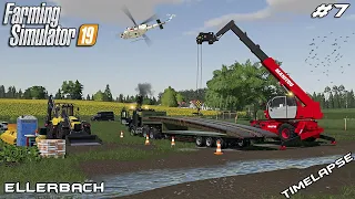 Trying to lift mobile bridge - FAIL | Lawn Care on Ellerbach | Farming Simulator 19 | Episode 7