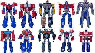 Transformers Movie Leader: OPTIMUS PRIME Truk Robot Toys - Cartoon JCB DINOSAUR HELICOPTER TRAIN BUS