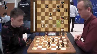 Dubov Got A Free Knights From Timur Gareyev - FIDE World Blitz Chess Championship 2023 - R2