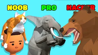 Move Animals! Gameplay - NOOB vs PRO vs HACKER (iOS/Android)