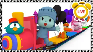 Learn Colors with Halloween Crazy Train CARTOONS and FUNNY VIDEOS for KIDS in ENGLISH  Pocoyo LIVE