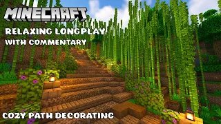 Relaxing Minecraft Longplay 🌿 Cozy Path Decorating (with Commentary) in Minecraft 1.20