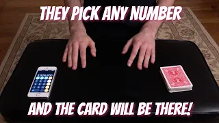 Card At ANY Number - Impossible Card Trick Performance/Tutorial