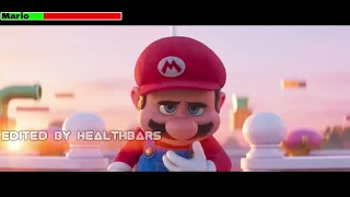 The Super Mario Bros. Movie (2023) Obstacle Training Course Scene with healthbars