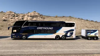 Bus trip with Greyhound Dreamliner