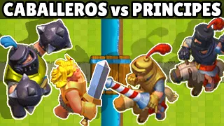 GOLDEN KNIGHT + MEGA KNIGHT vs PRINCE + DARK PRINCE | CLASH ROYALE OLYMPICS