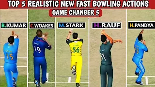 💯🤯Top-5 Realistic Bowling Actions In Game Changer 5 || Real Cricket 20 New Patch