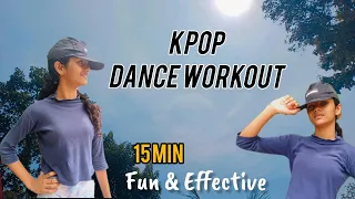 15 MIN Kpop Dance Workout | Full Body Fat Burn 🔥 | (Exo, Bts, Blackpink, Le sserafim, Illit, Skz )