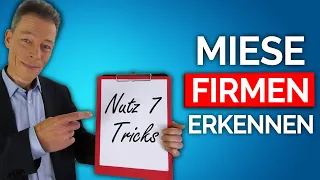 Vorstellungsgespräch: Miese Firmen erkennen (7 Tipps)