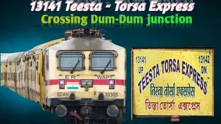 দমদম স্টেশন দিয়ে ছুটে গেল 13141 তিস্তা -তোর্সা এক্সপ্রেস🚂Testa-Torsa Express crossing #train#viral