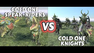 Who Will Win? Cold One Spear-Riders or Cold One Knights in Warhammer Total War 3!