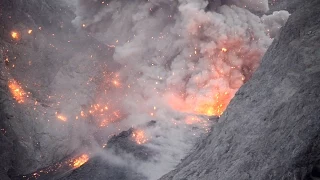Spectacular volcanic eruption at Batu Tara volcano, Indonesia
