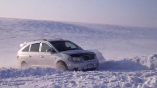 ssangyong Rodius in snow