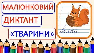 Малюнковий диктант "Тварини"| Українська мова